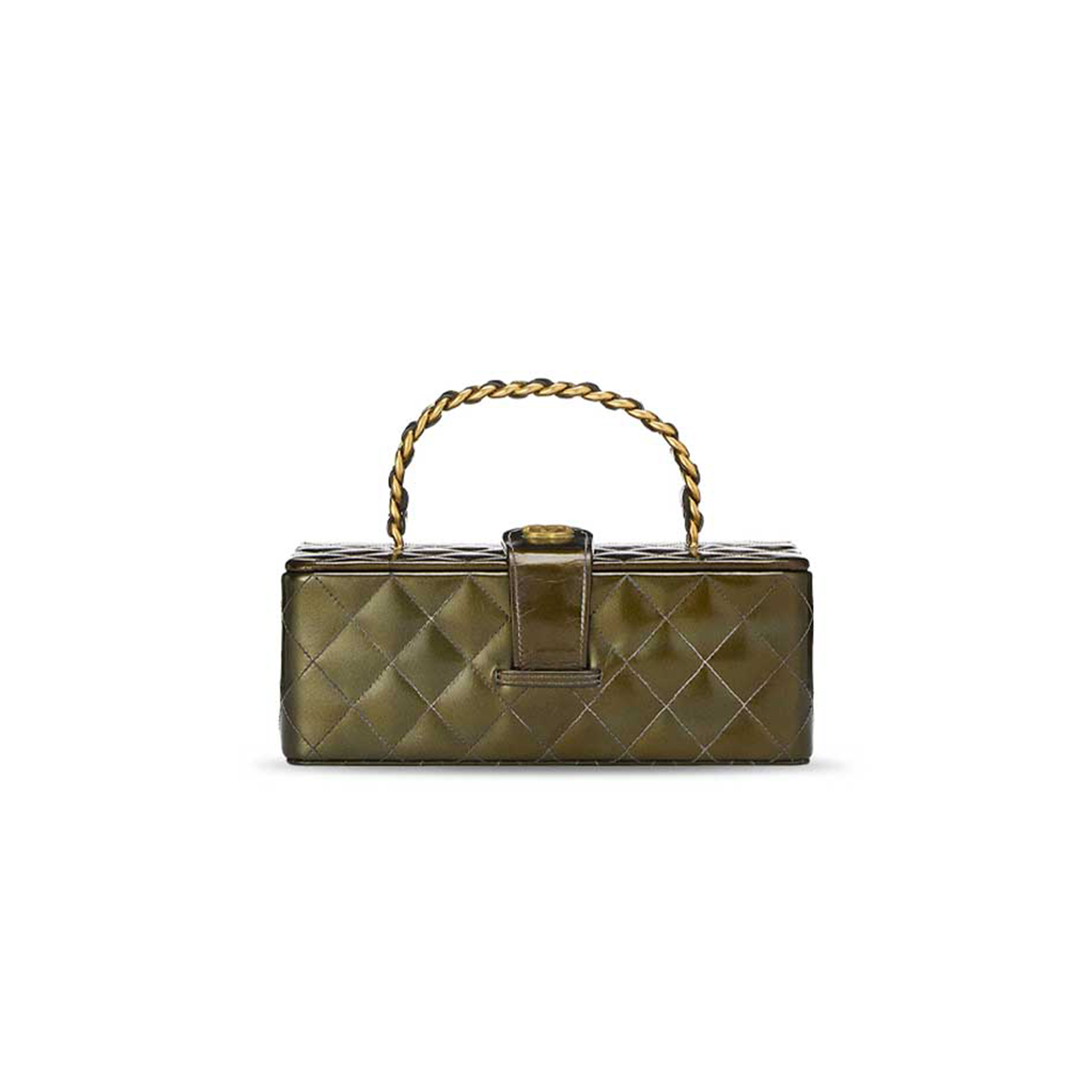 CHANEL GREEN QUILTED LEATHER VANITY A2226 (22*10*8.5cm)